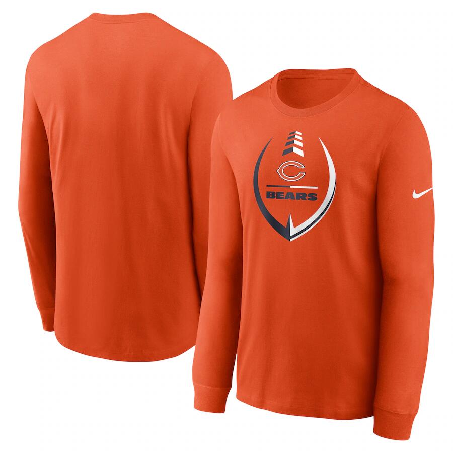 Men's Chicago Bears Orange Icon Legend Performance Long Sleeve T-Shirt Men's Chicago Bears Orange Icon Legend Performance Long Sleeve T-Shirt